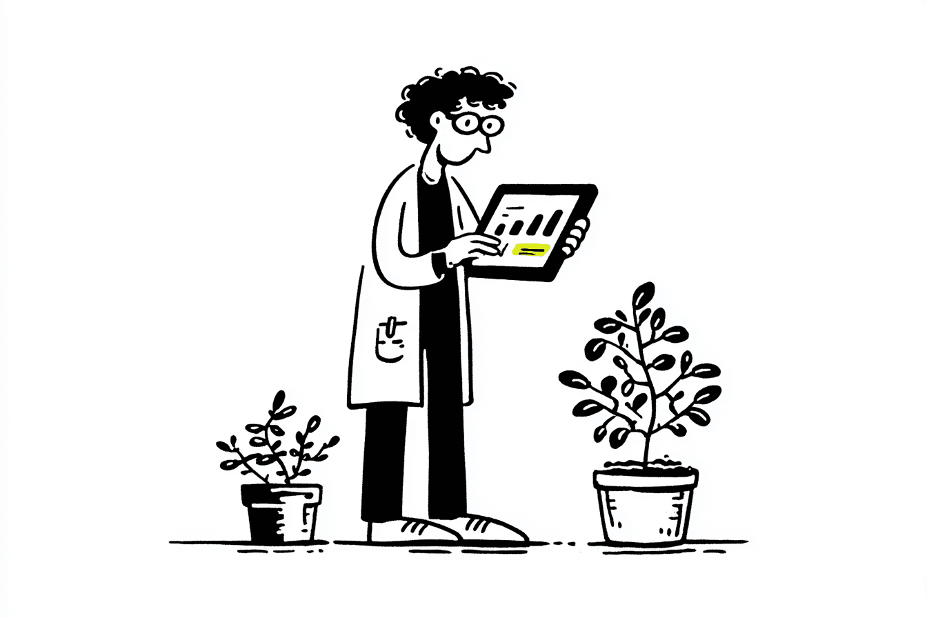 Doctor silhouette reviewing clear digital chart